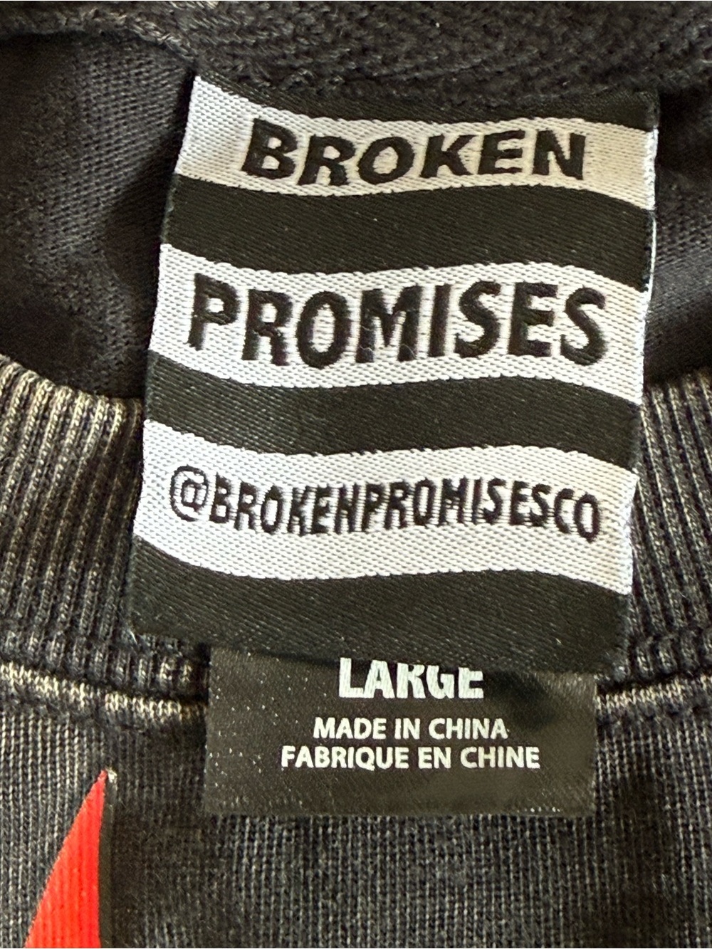 Broken Promises Artificial Serotonin Black Wash T-Shirt Black Large NWT - Picture 7 of 8